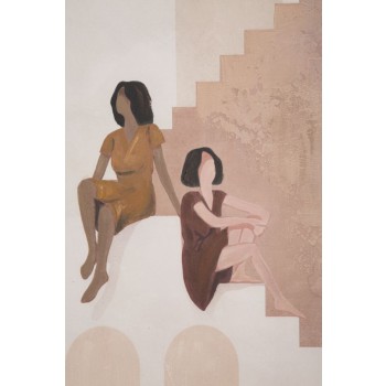 MALERI PÅ LÆRRED LADY -B-