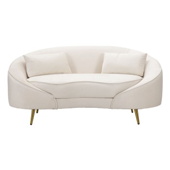 OSLO 2-personers sofa med cremefarvede hynder