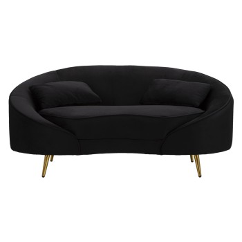 OSLO 2-personers sofa med sorte hynder