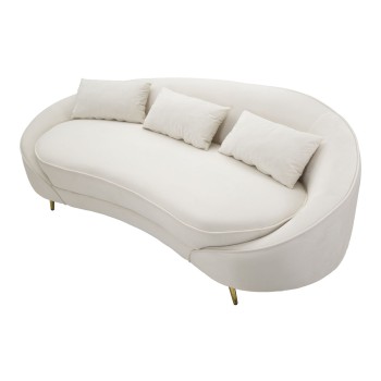 OSLO 3-personers sofa med cremefarvede hynder