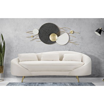 OSLO 3-personers sofa med cremefarvede hynder
