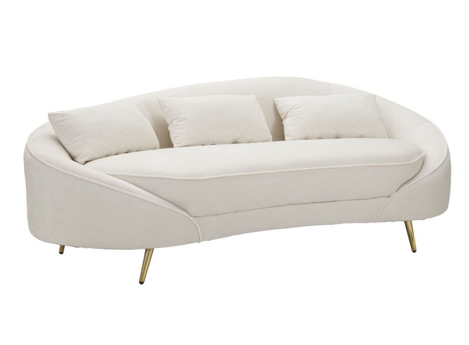 OSLO 3-personers sofa med cremefarvede hynder