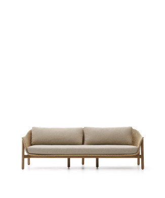 Galea 3-personers sofa i massiv teak og syntetisk rattan 223 cm FSC 100%