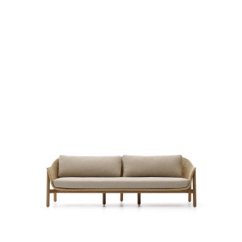 Galea 3-personers sofa i massiv teak og syntetisk rattan 223 cm FSC 100%