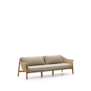 Galea 3-personers sofa i massiv teak og syntetisk rattan 223 cm FSC 100%