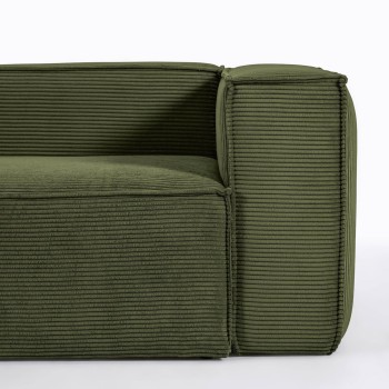 Blok 3-personers corduroy hjørnesofa