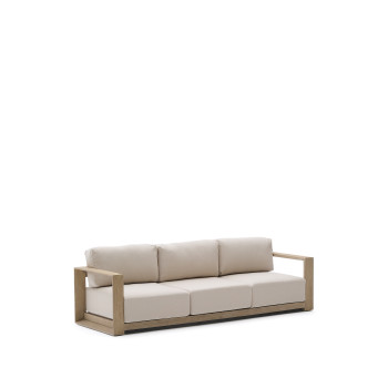 Ambra 3-personers sofa i massivt akacietræ med en lys finish, 249 cm, FSC 100%