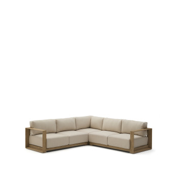 Ambra 5-personers hjørnesofa i massivt akacietræ med en lys finish, 248 cm FSC 100%