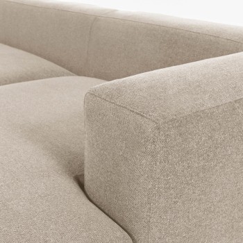 Blok 2-personers sofa chaiselong højre beige 240 cm
