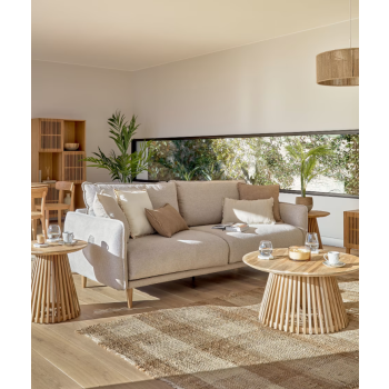Carlota 3-personers beige sofa 213 cm