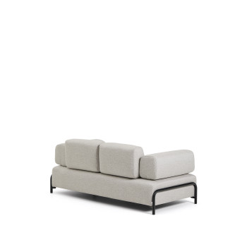 Compo 2-personers sofa i gråbeige med sort metalstel, 200 cm FSC Mix Credit