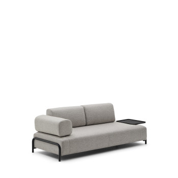 Compo 3-personers gråbeige sofa med stor bakke 252 cm