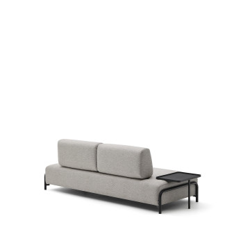 Compo 3-personers gråbeige sofa med stor bakke 252 cm