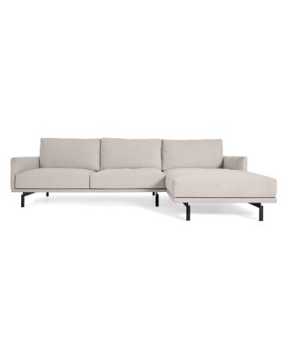Galene 4-personers sofa med chaiselong i højre side, beige, 314 cm