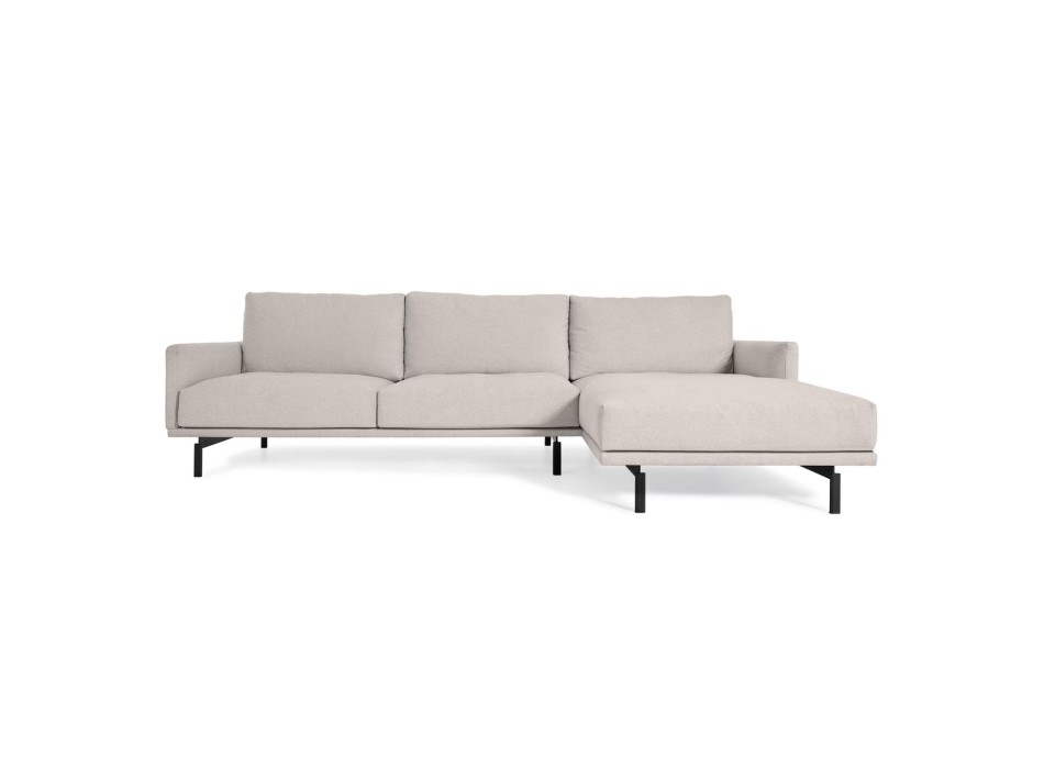 Galene 4-personers sofa med chaiselong i højre side, beige, 314 cm