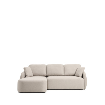 Laira 3-personers sovesofa i beige chenille med venstre chaiselong 246 cm FSC Mix Credit