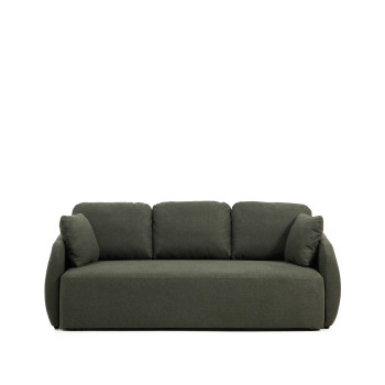 Laira 3-personers sovesofa i mørkegrøn chenille, 218 cm FSC Mix Credit