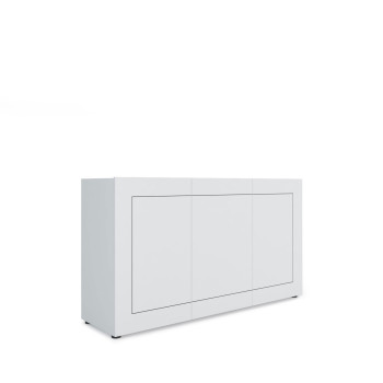 Elios Glossy White - 3-dørs skænk 150x40x83,5 cm Elios blank hvid
