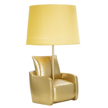 GUL MIDTÅRHUNDREDS SENGLAMPE