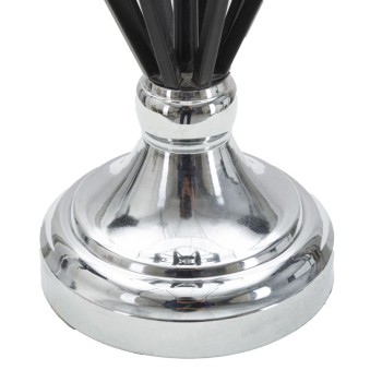 MØRK SØLV BORDLAMPE