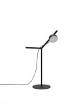 Orey bordlampe i sort metal med spotlight i flere positioner
