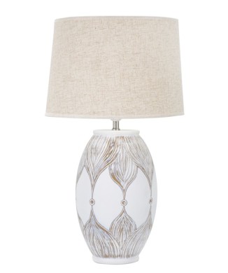 ATHENS OVAL BORDLAMPE I HARPIKS