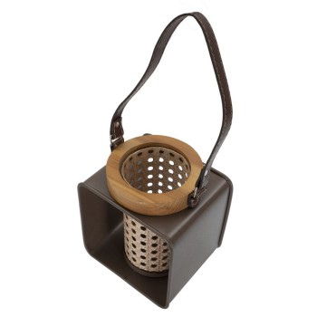 JERN-RATTAN LANTERNE
