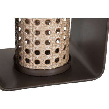 JERN-RATTAN LANTERNE