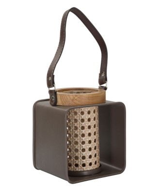 JERN-RATTAN LANTERNE