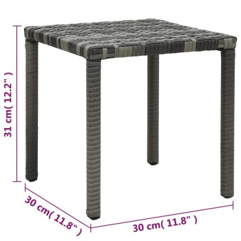Liggestole med polyrattanbord