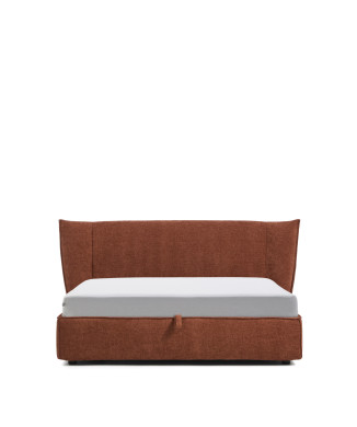 Arvian udtagelig seng i terracotta chenille med åbning til madras 160 x 200 cm