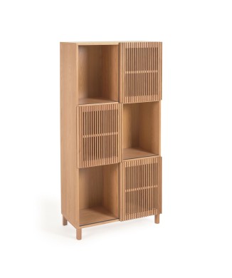 Beyla reol i massivt træ og egetræsfiner 84,5 x 170 cm FSC 100%