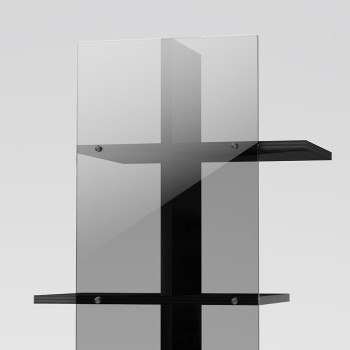 Trinvis reol i røget glas 0/79 PEZZANI 