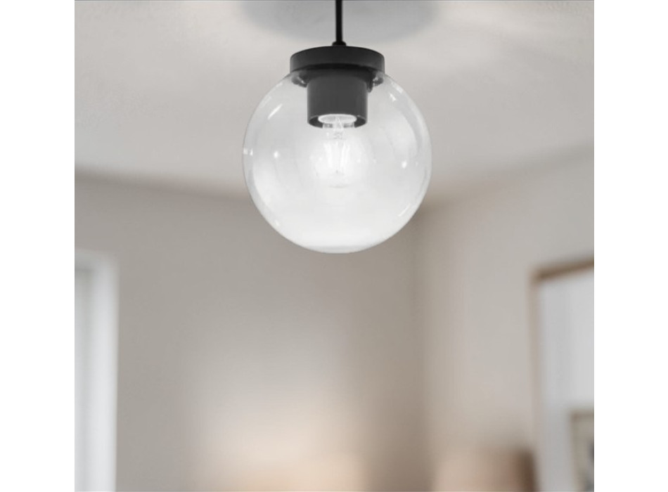 POLLY TRANSPARENT LAMPE 1XE27 IP44 20x21CM