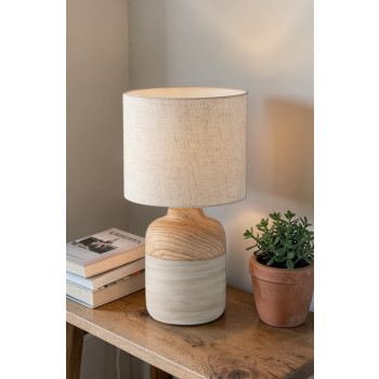 WOODY IVORY 1XE27 22X41CM LAMPE