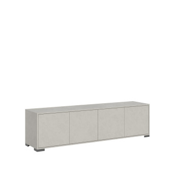 Lumina Højglans Hvid Skænk/TV-bord/Høj Skænk - 4-dørs TV-bord 172x40x48 cm Lumina Højglans Hvid