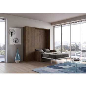 Mod.Kentaro Sofa 1/2 - 120 cm lodret queensize-foldeseng Kentaro Sofa med søjle Hvid Ask