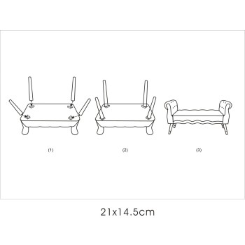 PARIS BÆNK CREME/GULD