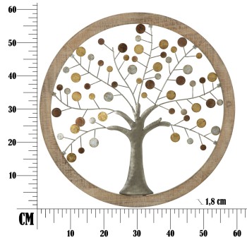 Livets træ spejl vægpanel
