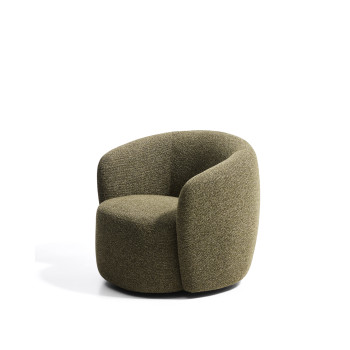Odenia drejelig lænestol i micro bouclé