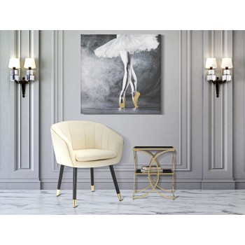 PARIS CREME/GULD LÆNESTOL