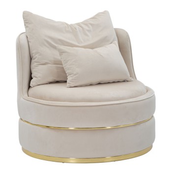 PARIS SPACE CREME/GULD LÆNESTOL