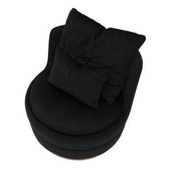 PARIS SPACE LÆNESTOL SORT/GULD