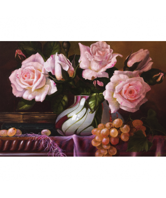 Maleri VASE MED ROSER G1982 PINTDECOR