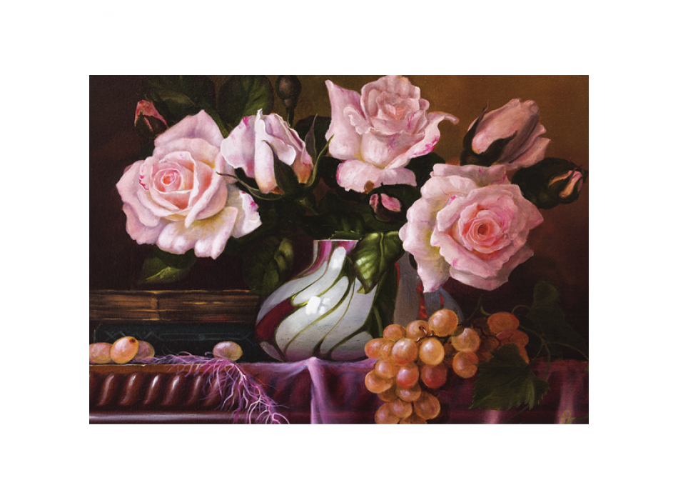 Maleri VASE MED ROSER G1982 PINTDECOR