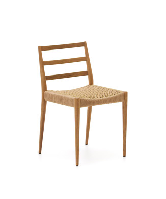 Analy-stol i massiv eg FSC 100% med naturlig finish og sæde i FSC 100% reb.