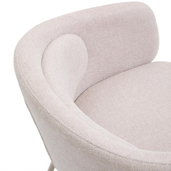 Beige Minda stol med stålben og beige finish FSC Mix Credit
