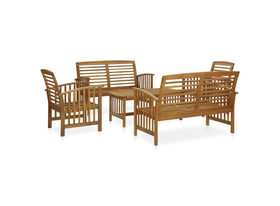 5-delt havesofasæt i massivt akacietræ