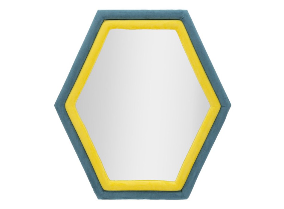 TONY BLÅ/GUL FLØJLS VÆGSPEJL