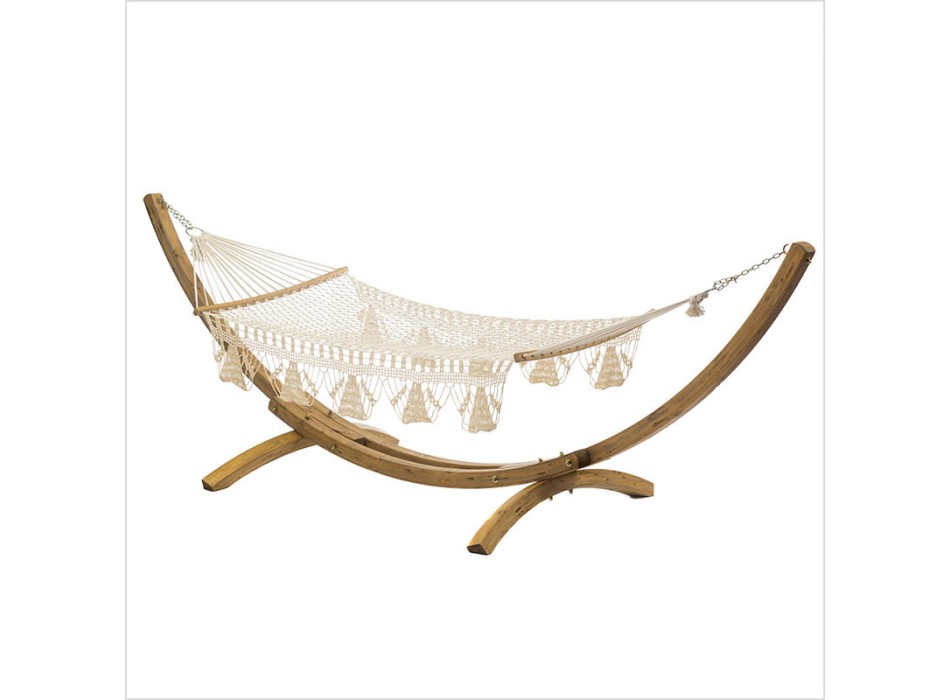 F5 Lamineret Træstøtte med A3000 Hængekøje Netværket